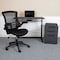 Flash Furniture Black Desk, Chair, Cabinet Set BLN-NAN21APX5L-BK-GG - alternate 1